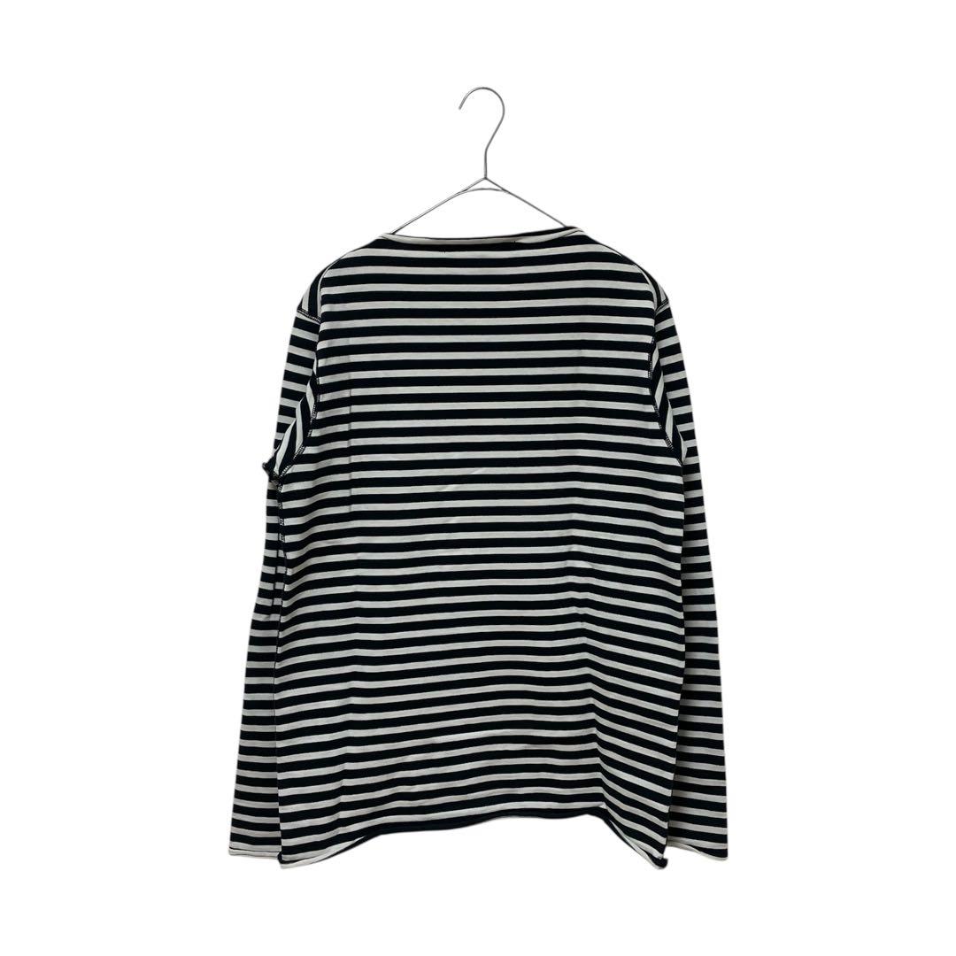 07AW STRIPED LS CUTSAW ボートネックボーダー長袖Tシャツ.