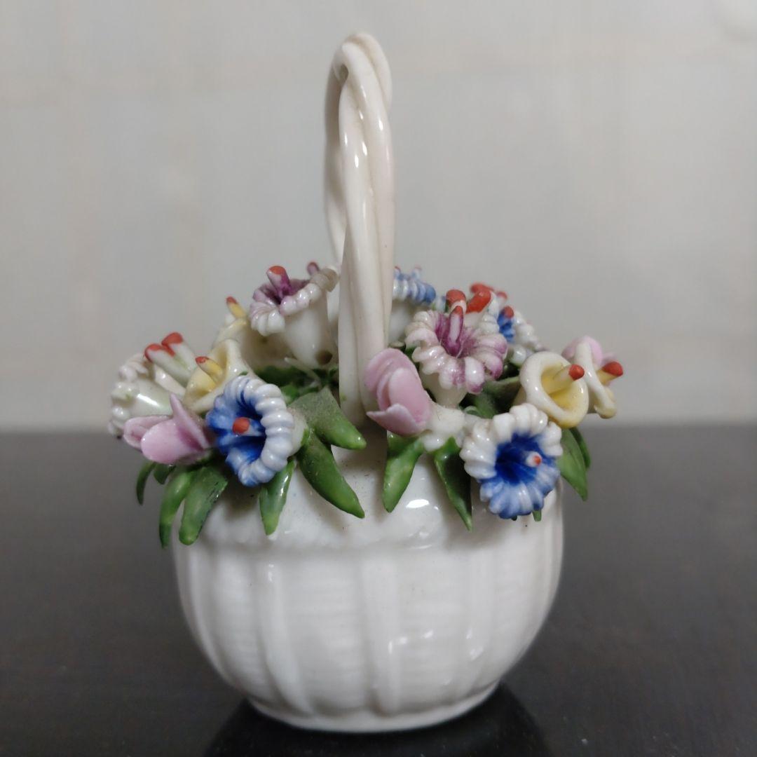 陶器製 花かご イタリア製ハンドペイント