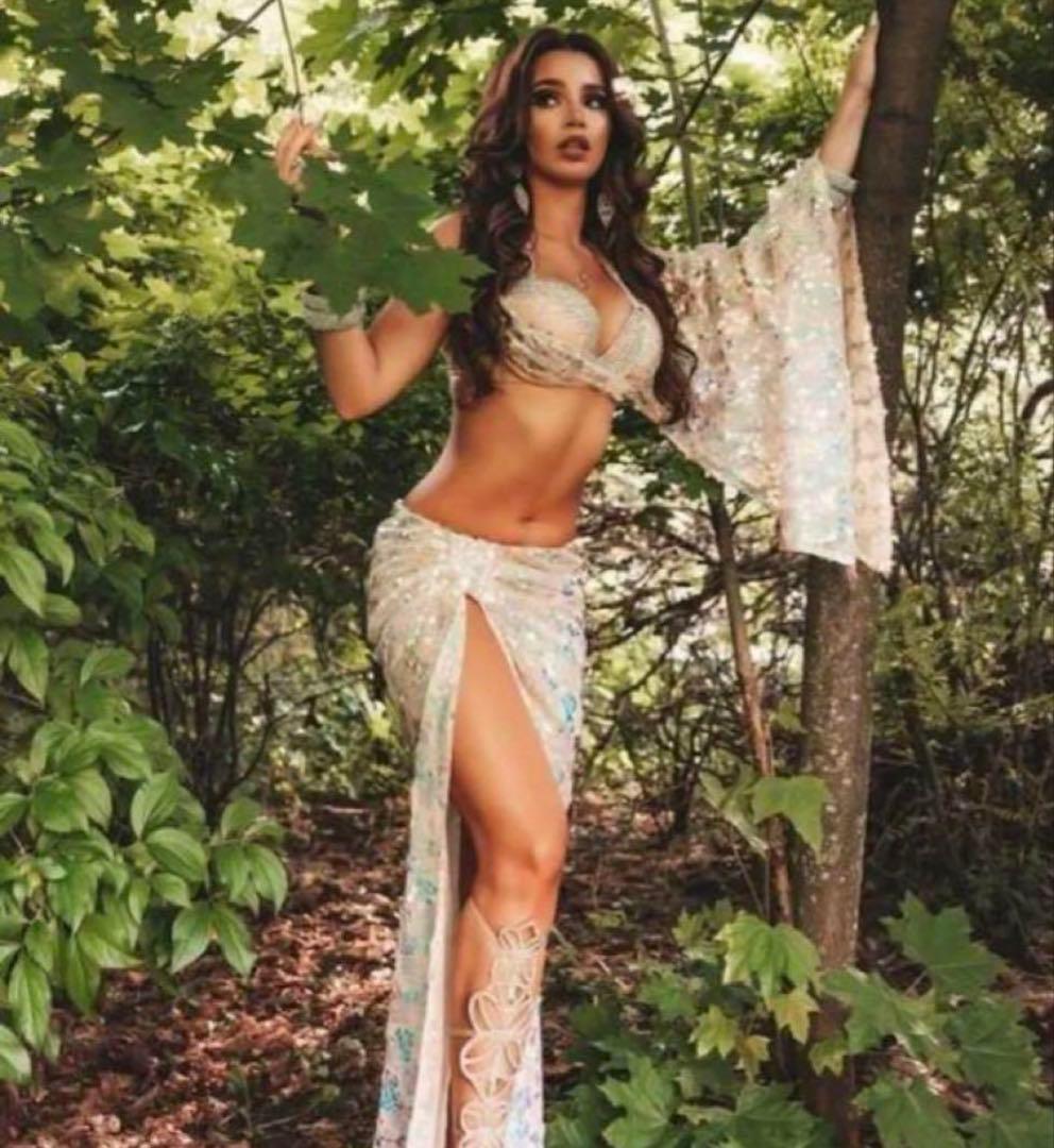 POLiNA ベリーダンス衣装　着物袖　スパンコール