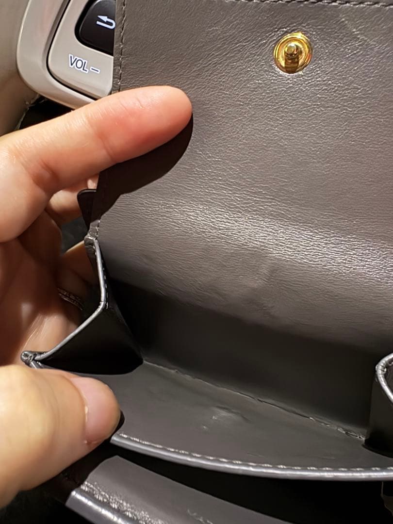 美品✨CELINE セリーヌ 折財布 スモールストラップウォレット グレー