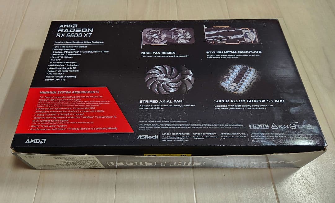 グラフィックボード・グラボ・ビデオカード ASRock Radeon RX 6600 XT Challenger
