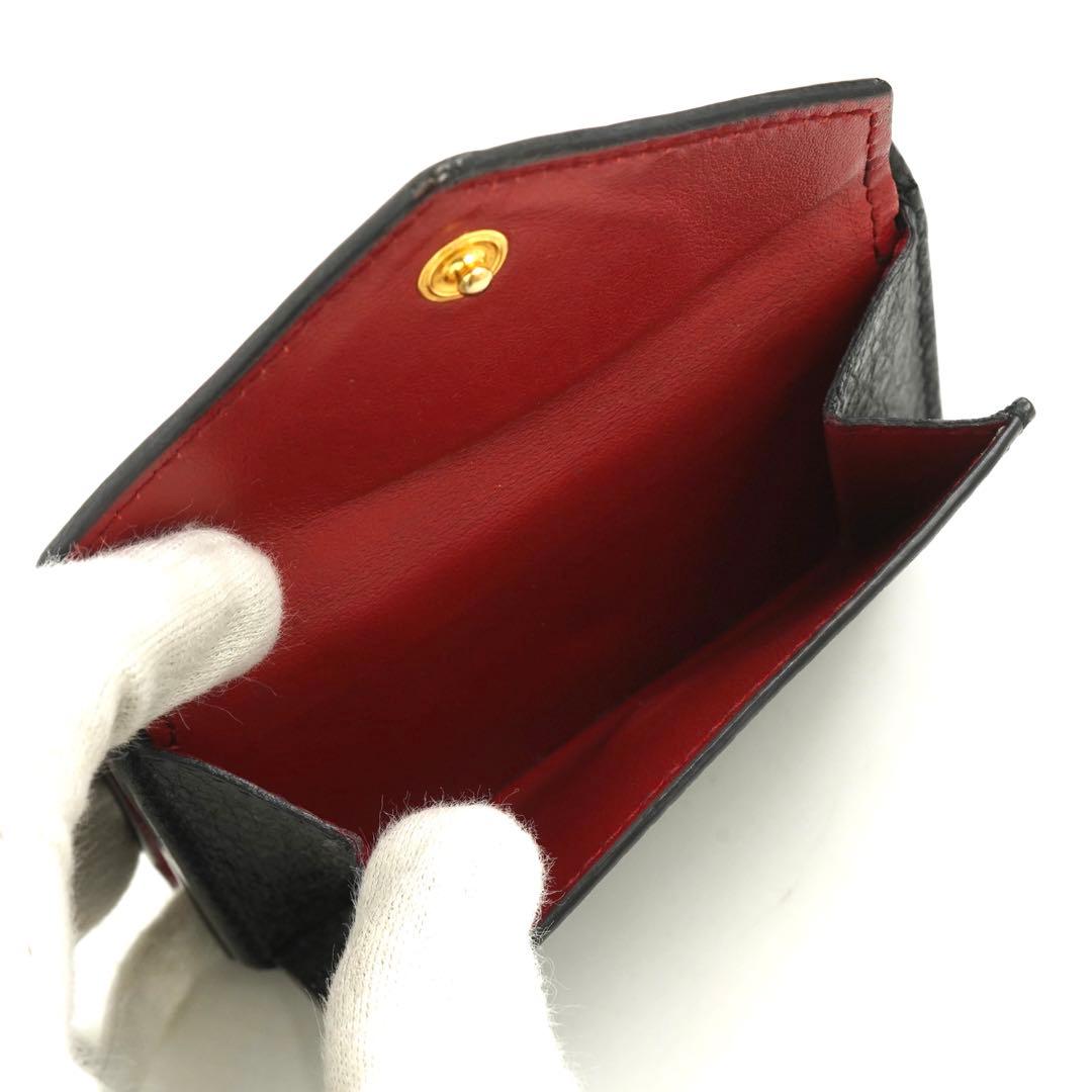 ✨未使用に近い✨　PRADA ミニ財布　ヴィッテロダイノ　シボ革　バイカラー
