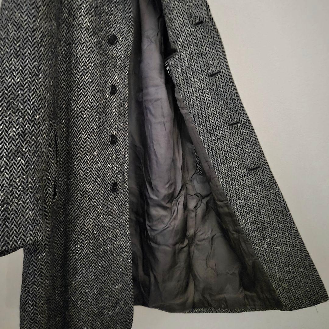 BURBERRY IRISH TWEED サドルショルダー コート バーバリー