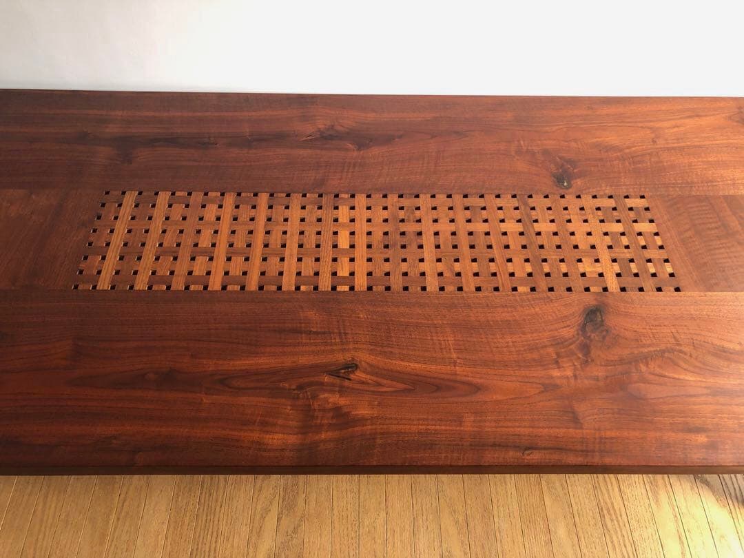 カンディハウス 一本技 センターテーブル 座卓 ウォールナット無垢材 旭川家具