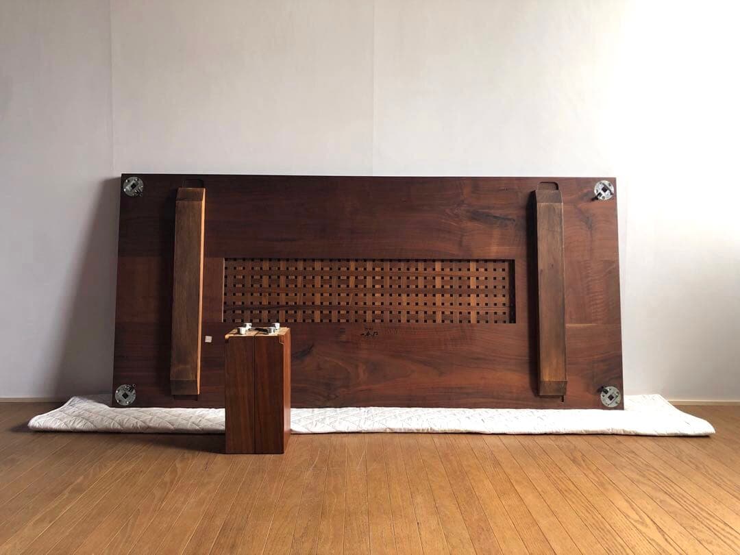 カンディハウス 一本技 センターテーブル 座卓 ウォールナット無垢材 旭川家具