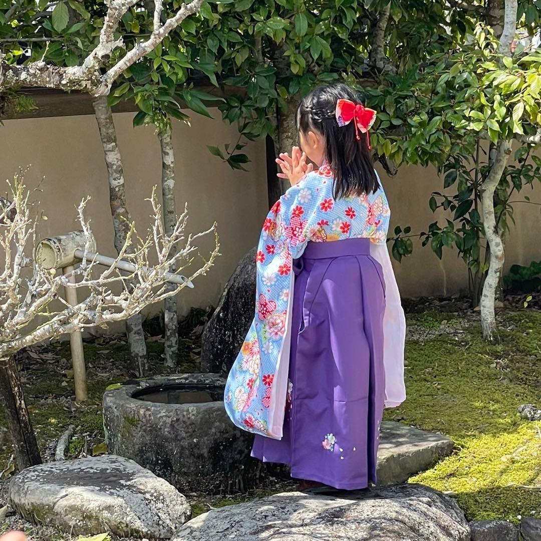 京のみやび 女の子 袴 5点セット 105~110cm