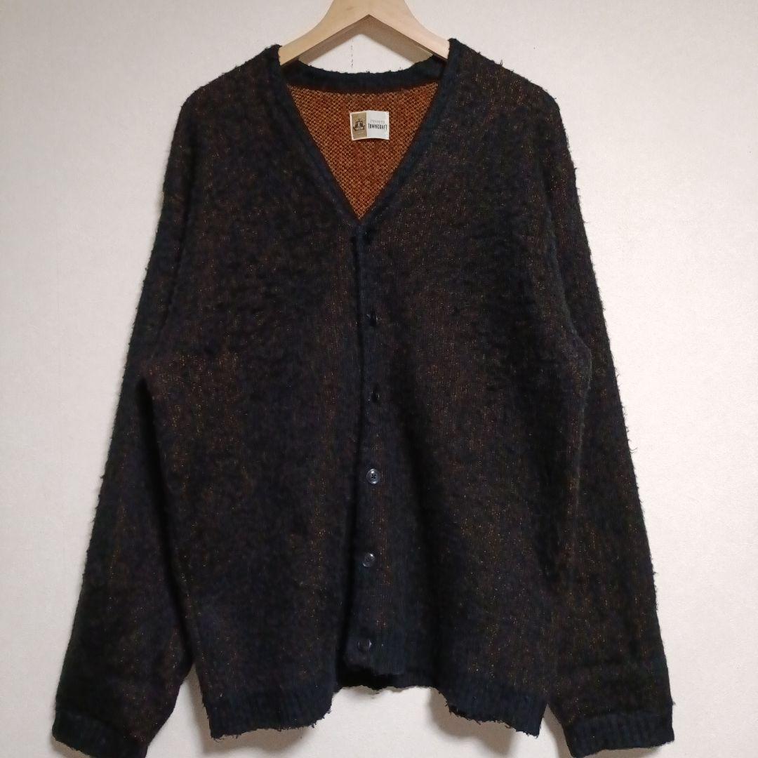 タウンクラフト　モヘアカーディガン　　復刻　ブラック　シャギー
