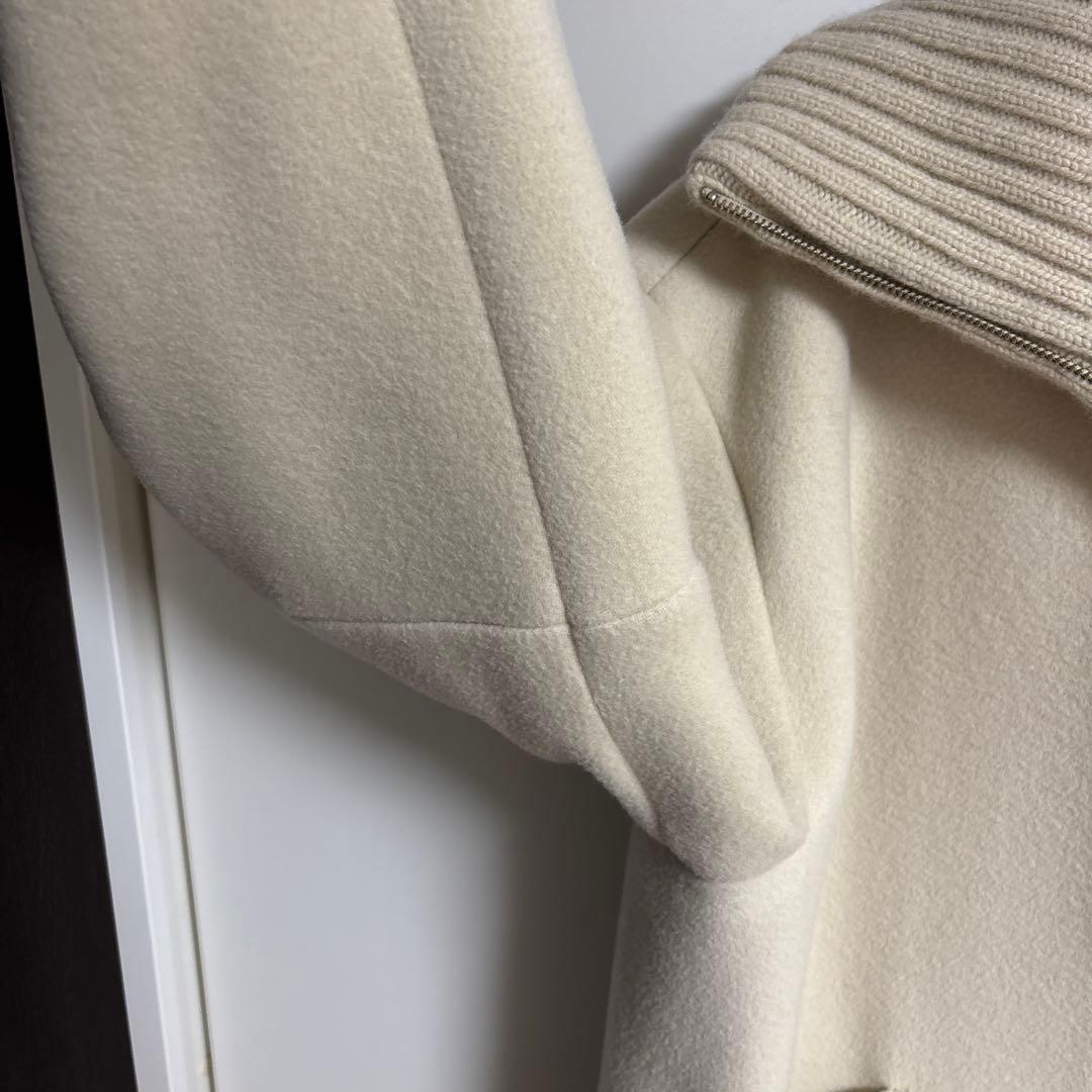 ジャケット・アウター CLANE RIB COLLAR WOOL LONG COAT