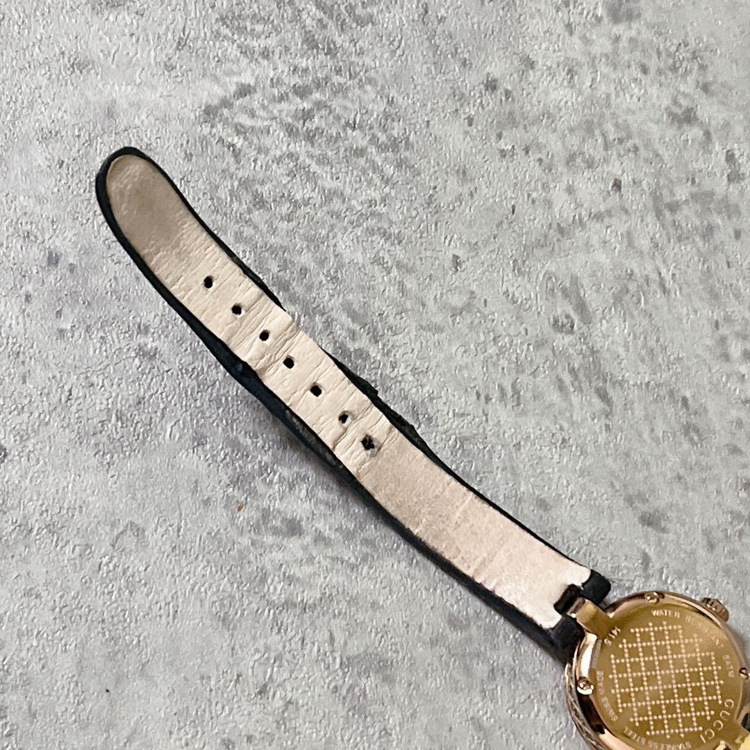 希少 GUCCI ディアマンティッシマ スモール 141.5 黒文字盤 腕時計