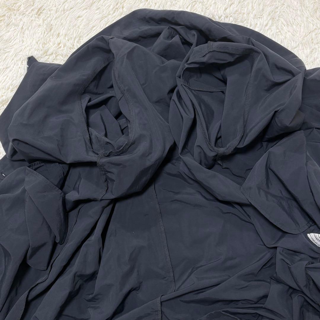 モユル　萌　センソユニコ　ロングコート　ナイロン　M L 黒　オーバーサイズ