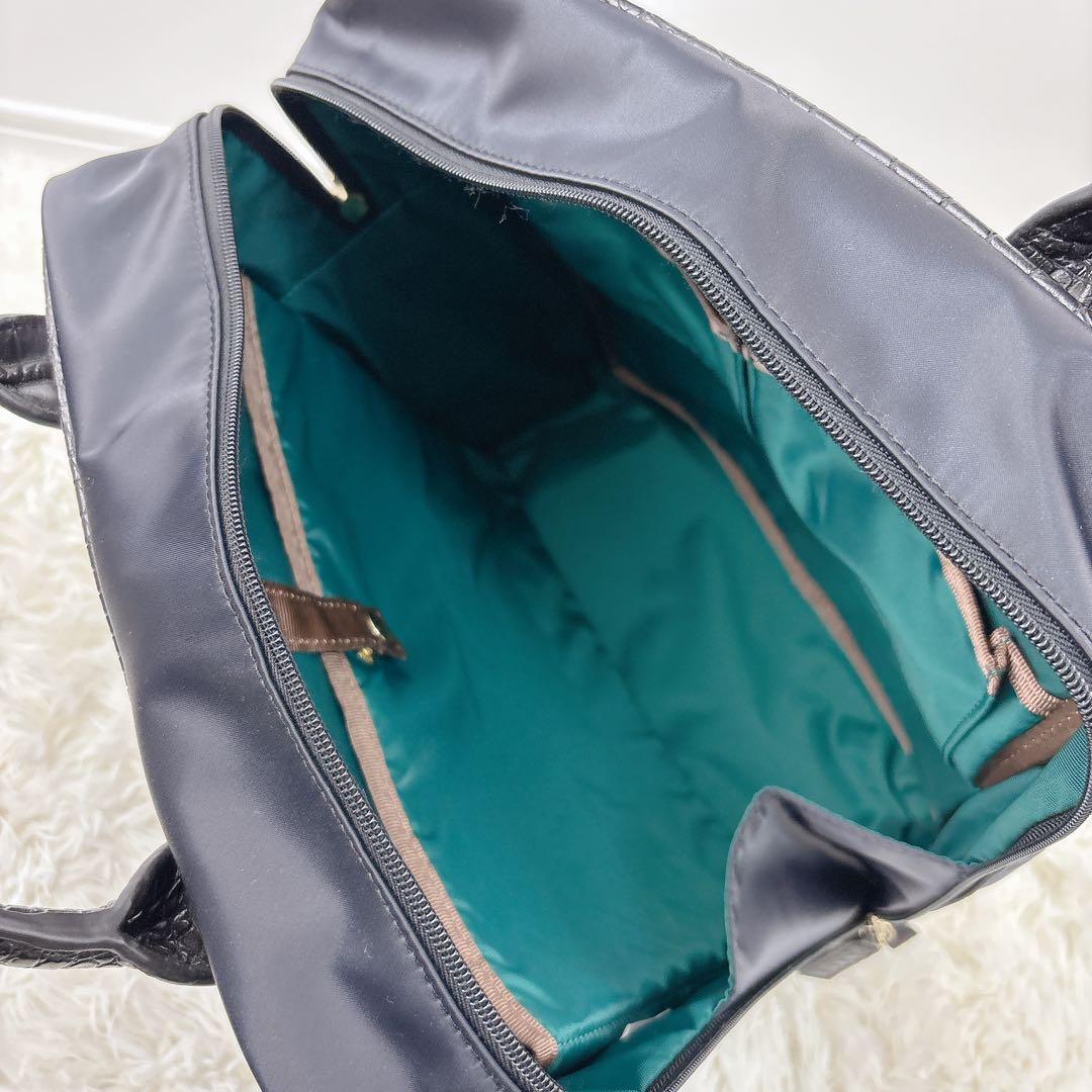 極美品✨ SWANY スワニー キャリーバッグ レザー クロコ型押し 機内持込み