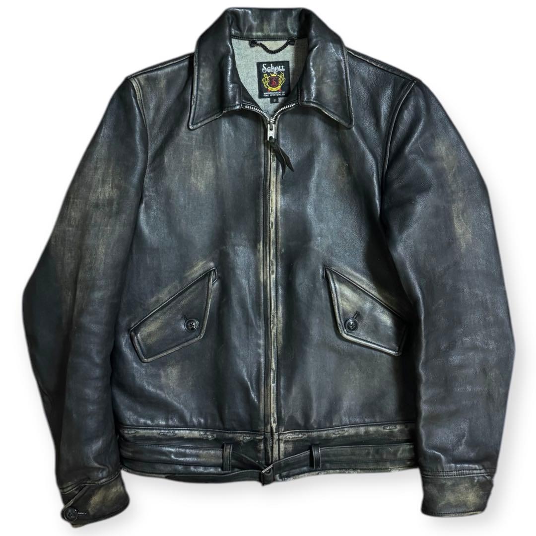Schott CUSTOM TRUCKER JACKET ビンテージ加工 S