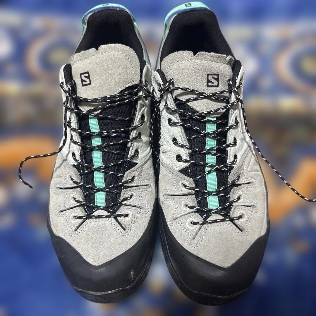 Salomon クライミングシューズ グレー/ミント