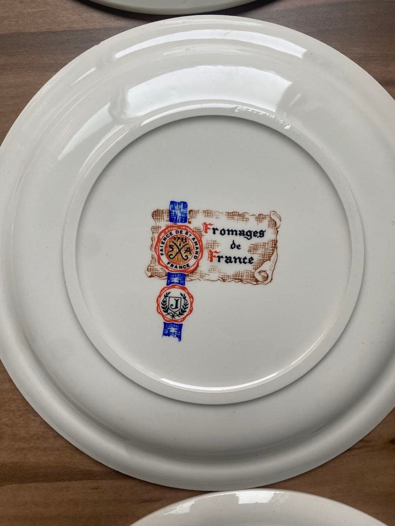 再値下‼️フランスアンティーク　レア木箱入りフロマージュ・ド・フランス 皿 6枚組