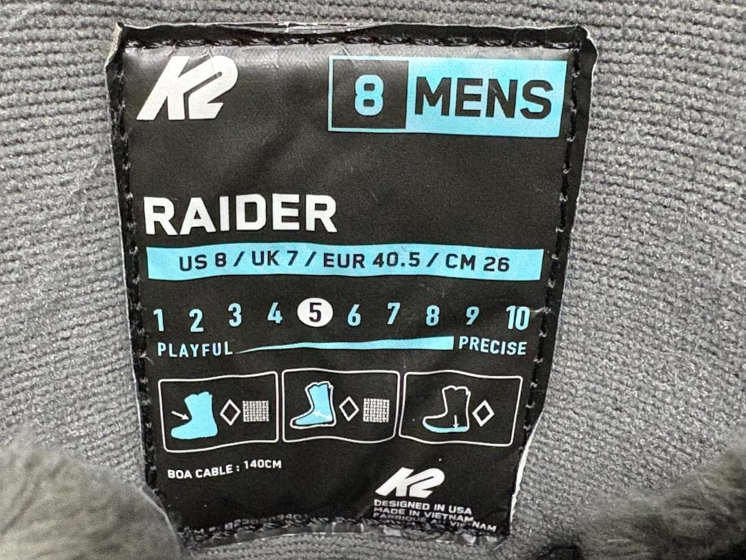 【美品】K2 スノーボードブーツ ブラック