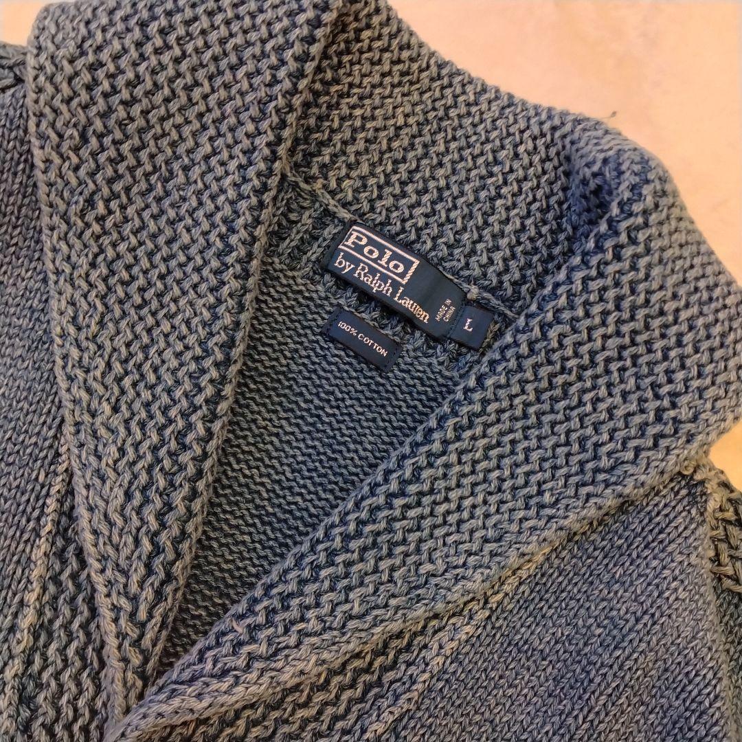 ✩Polo by RalphLauren【インディゴショールカラーカーディガン】