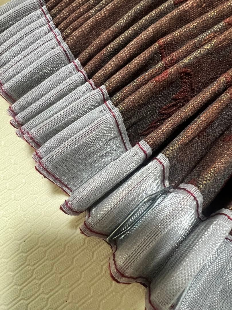 金華山 花籠 レッド 仮眠カーテン 裏生地無しタイプ