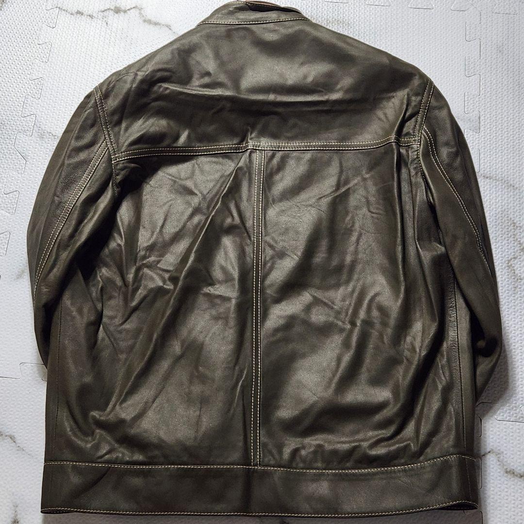 極美品✨dunhill ライダースジャケット 最高級 イタリア製 ラムレザー