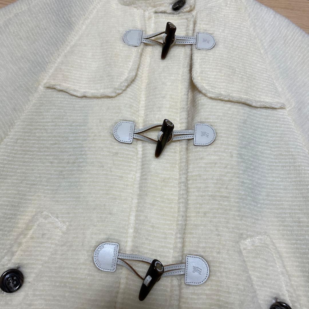 バーバリーブルーレーベル　モヘア　コート　ノバチェック　ファー付き　38