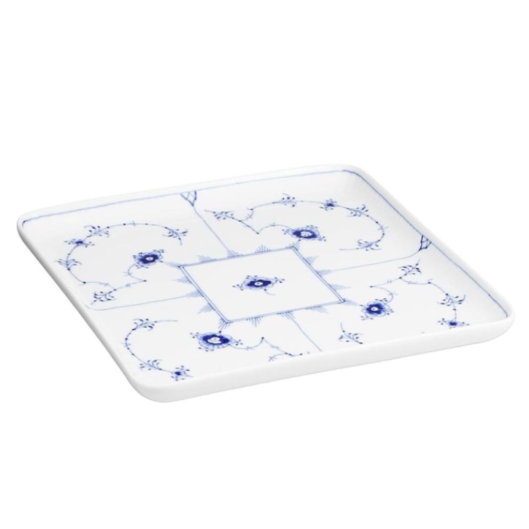 新品未使用　ロイヤルコペンハーゲン　 スクエア皿 5枚　ブルーフルーテッド