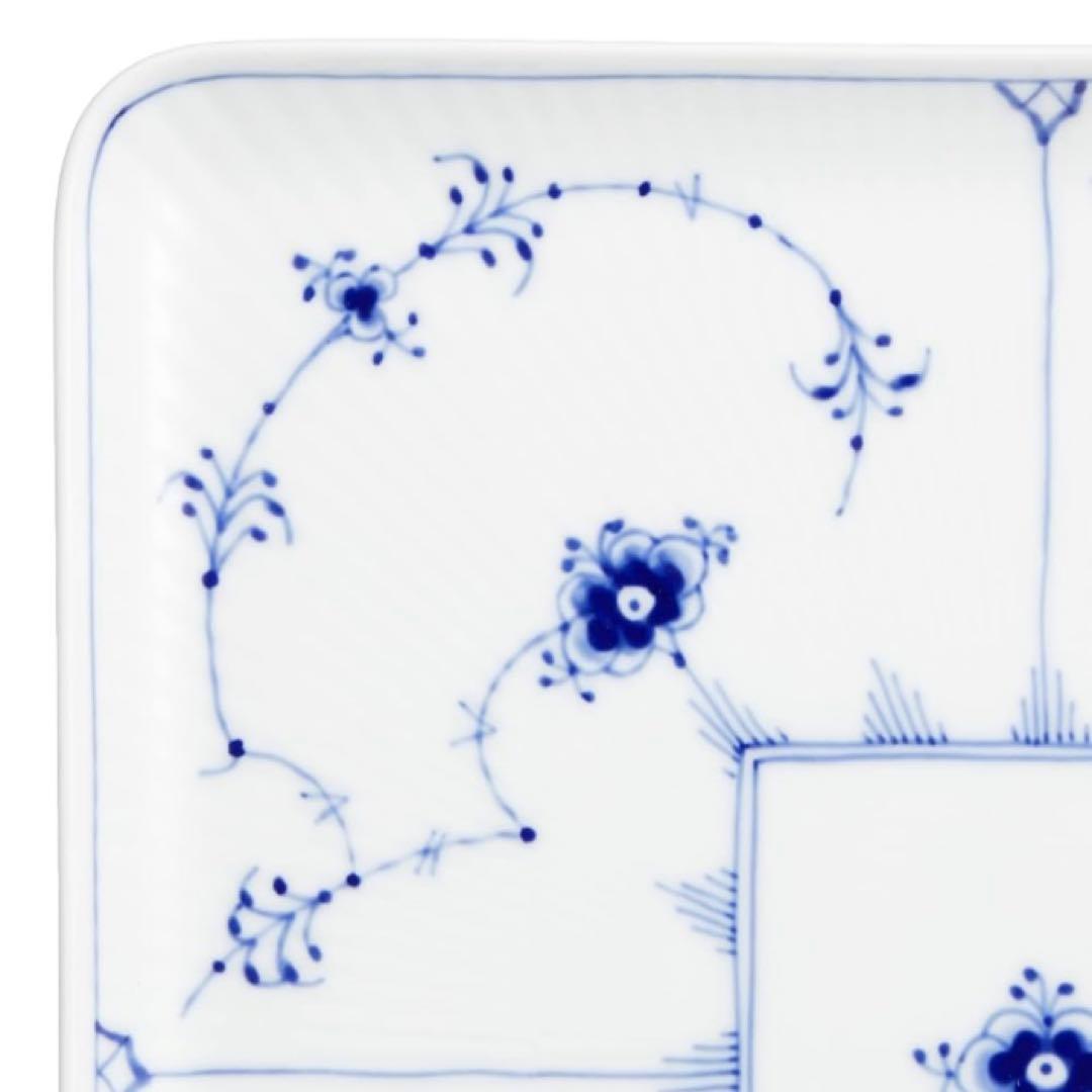 新品未使用　ロイヤルコペンハーゲン　 スクエア皿 5枚　ブルーフルーテッド