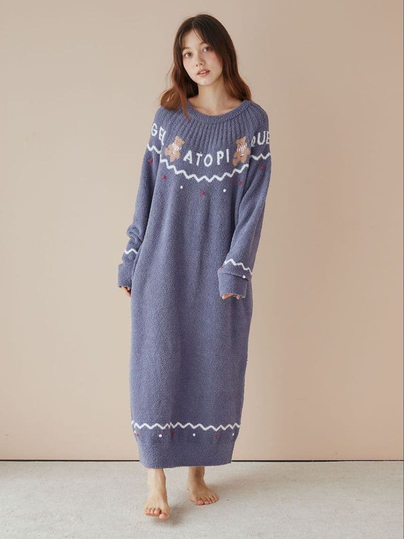 正規品♡新品 ジェラートピケ ノルディックワンピース ネイビー