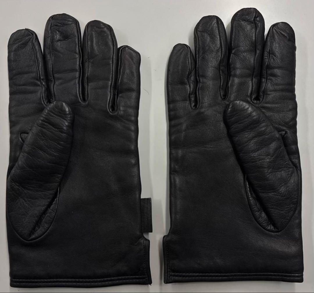 LOEWE ブラックレザー手袋23cm ロエベ