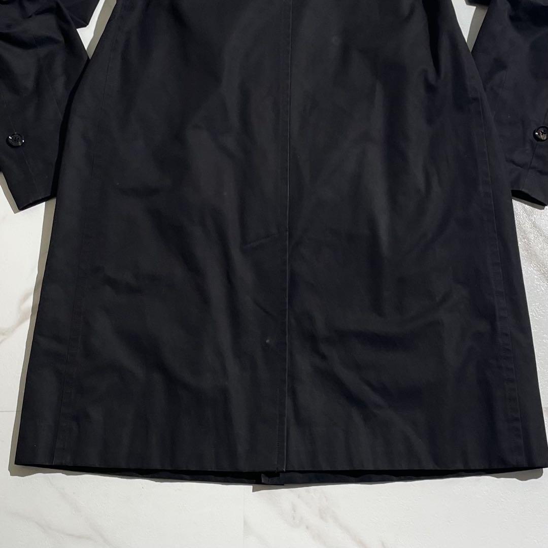 【美品/LL/ライナー】バーバリーロンドン ステンカラーコート メガチェック 黒