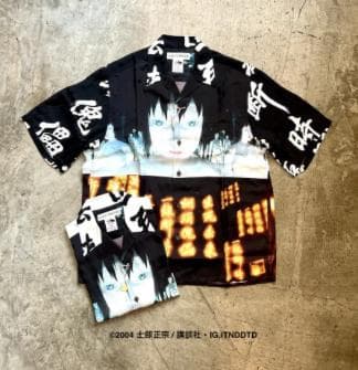 美品 24ss WACKOMARIA ×攻殻機動隊 HAWAIIAN 黒 S