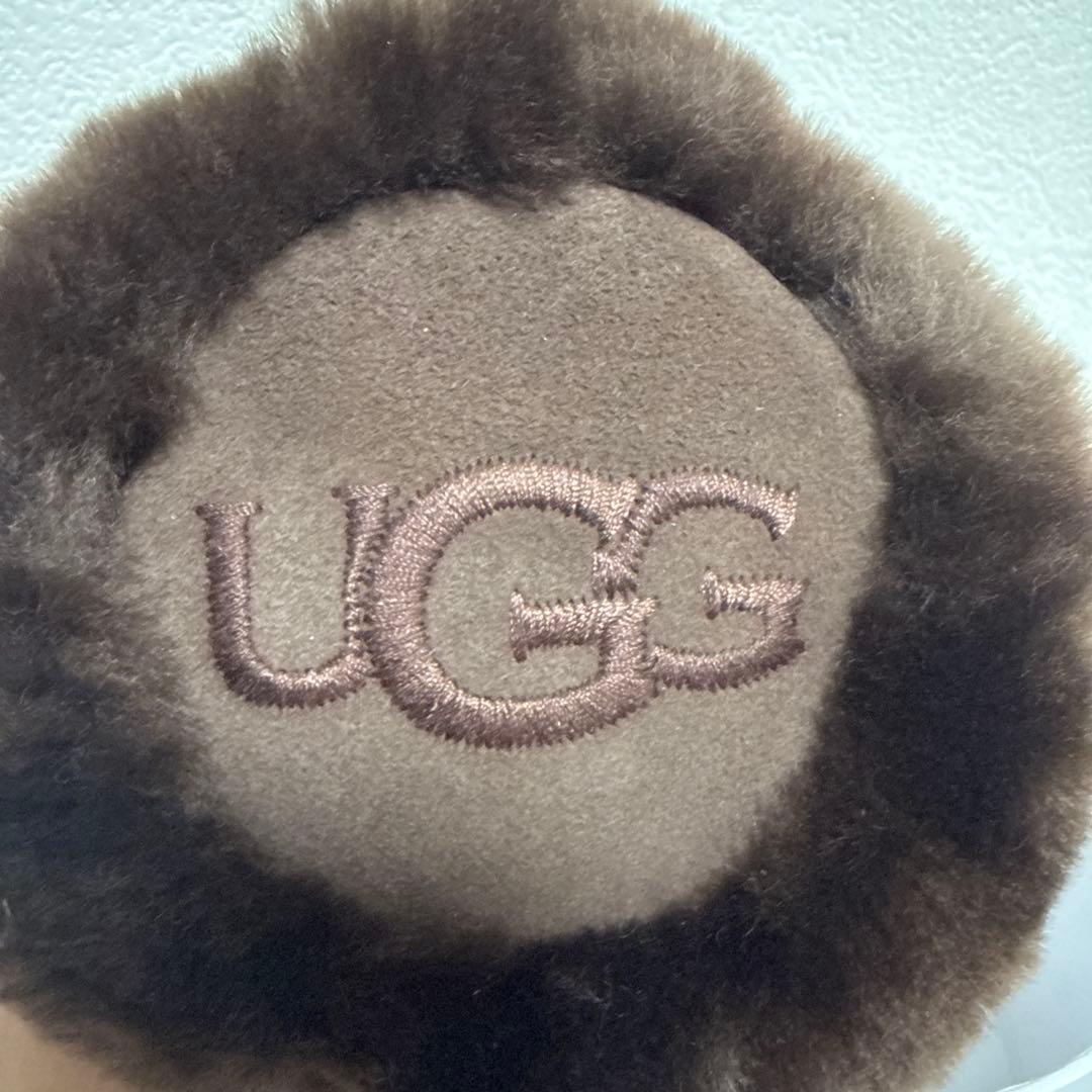 UGG ダークブラウン ファー耳あて・イヤーマフ