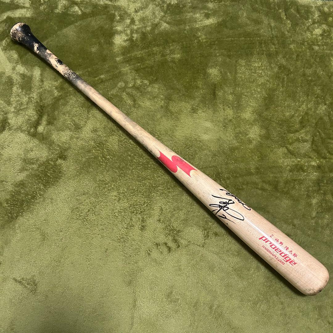 【梅野隆太郎　選手】直筆サイン 実使用　阪神タイガース公式バット