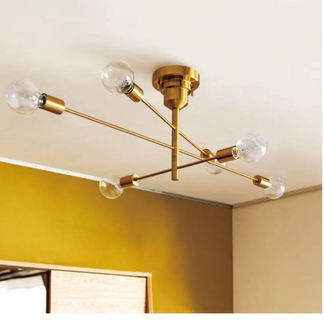 ゴールド ペンダントライト 5灯 モダン