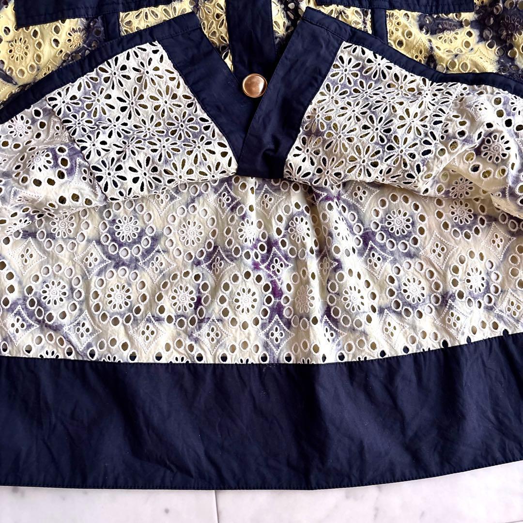 美品 スリーワンフィリップリム 半袖刺繍シースルーシャツブラウス S