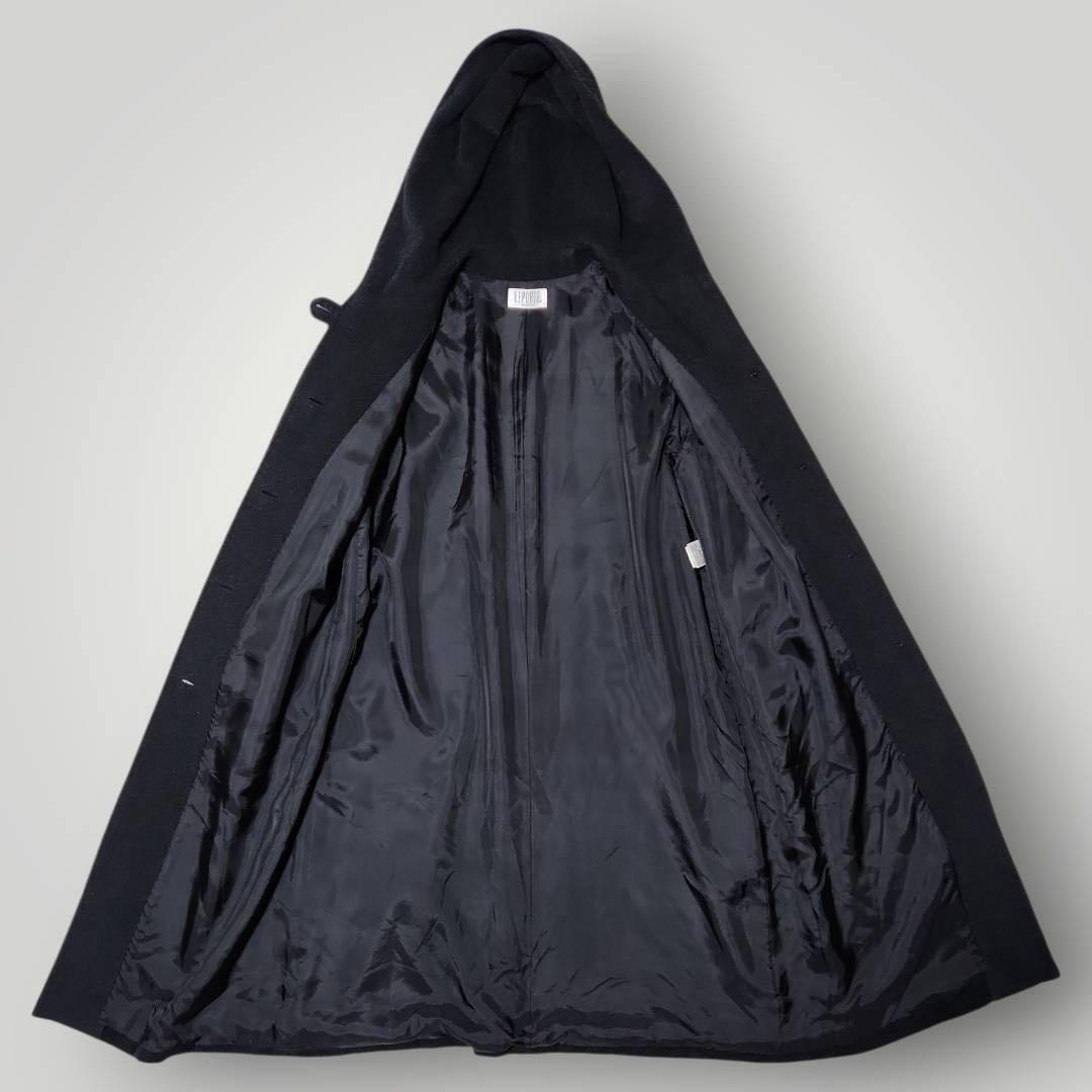 【美品級】東京スタイル アンゴラ マキシ丈 スーパーロングコート L フード付