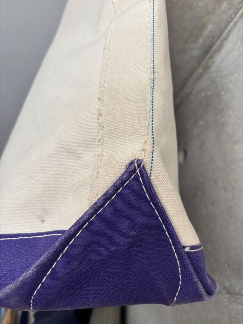 ll bean トートバッグ パープル 筆記体タグ