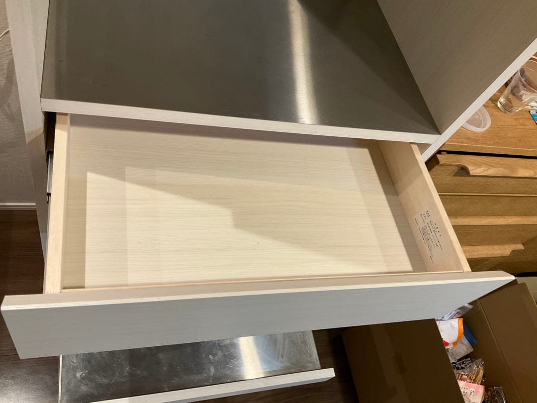 く*ん様 フランフラン/パセレンジボード/ホワイト/木目/収納/キッチン/60c