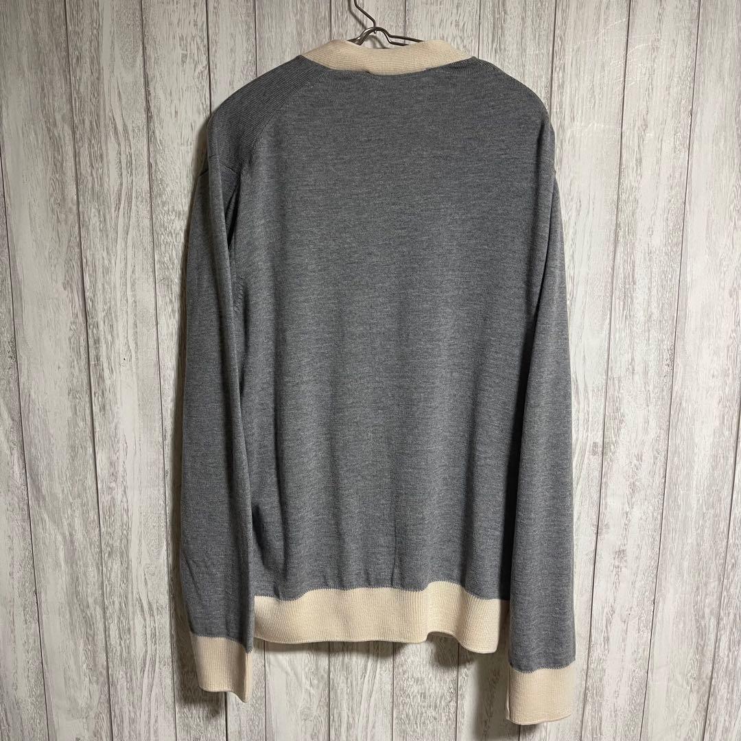ワニワニメゾンキツネ 23AW メンズ カーディガン グレー L