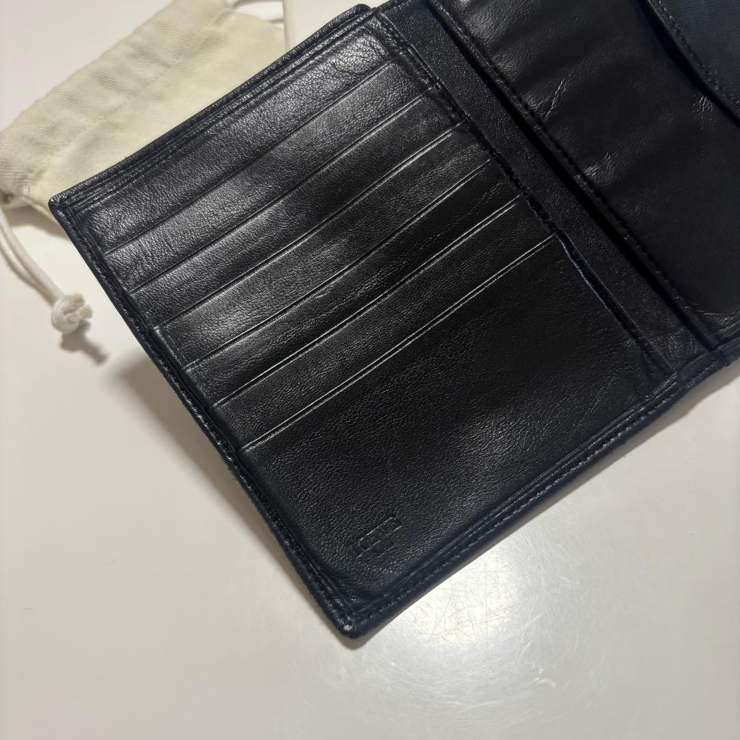 【定価¥95600】LOEWE ニつ折り財布 ブラック ロエベ 本革《超激レア》