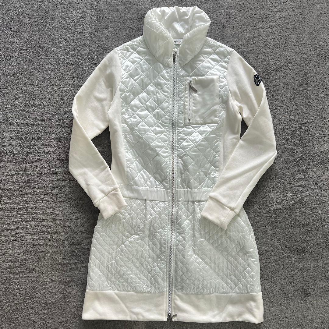 and per se アンパスィ　中綿　ワンピース　ロング　Aライン　長袖　M