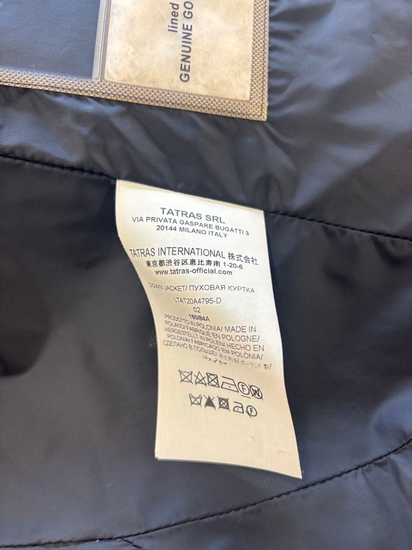 【週末限定】タトラス　TATRAS　KOSAVA　コサヴァ　ダウンコート　2　黒