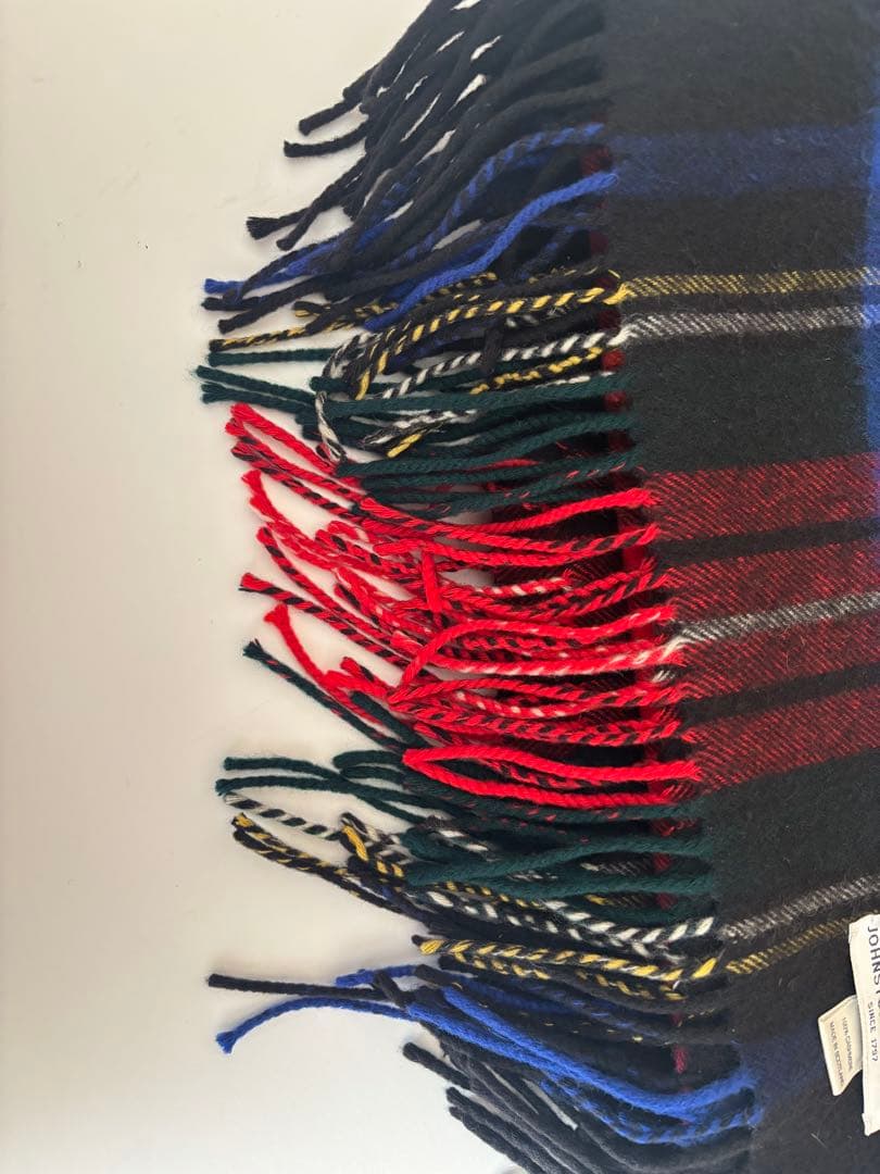 Jonstons Black Stewart カシミヤ 100 大判