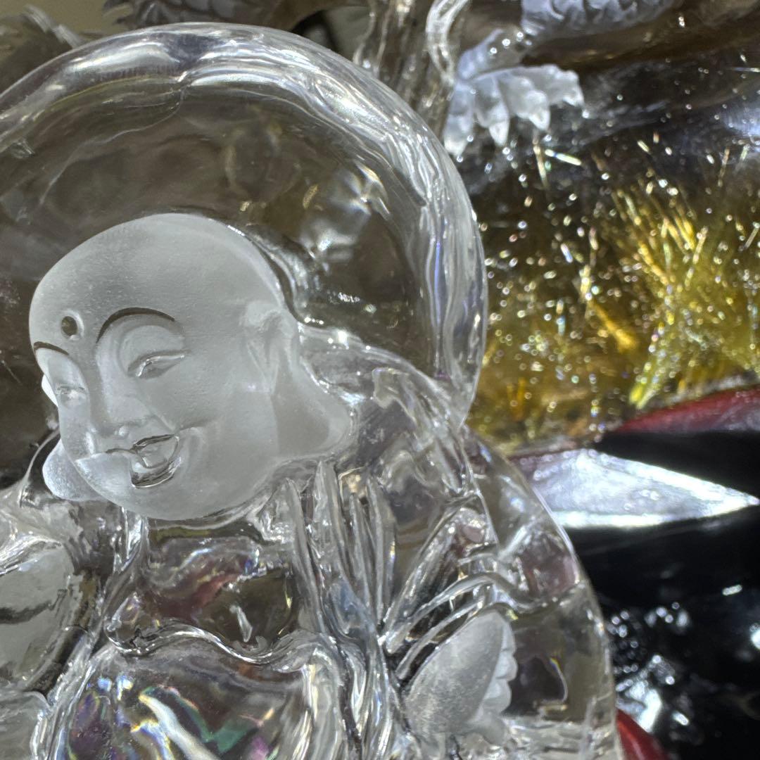 極上品　超透明　天然　七福神　布袋様　水晶