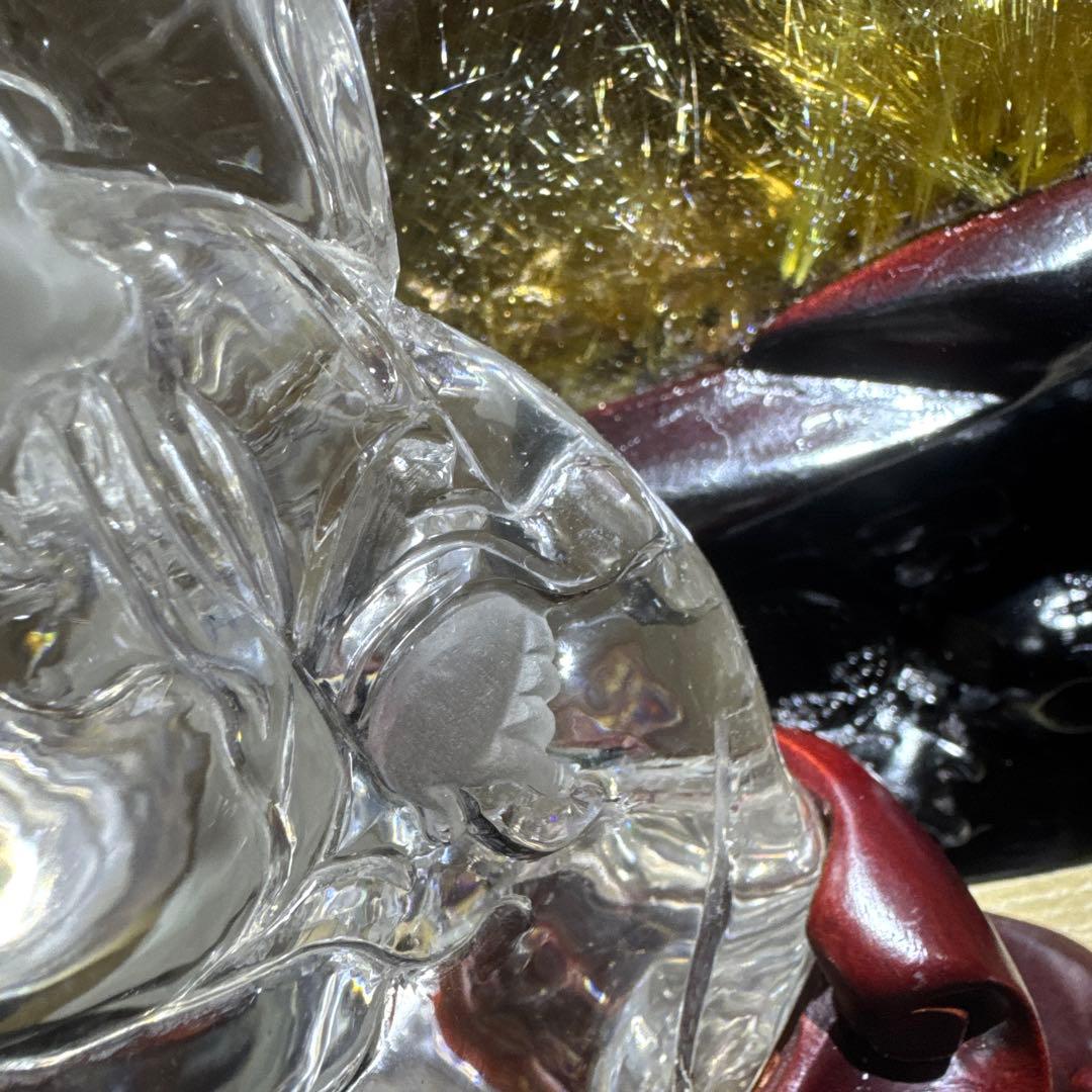 極上品　超透明　天然　七福神　布袋様　水晶