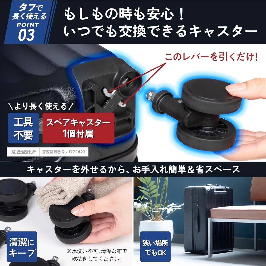 MAIMO キャリーケース　ブルー　スーツケース　Mサイズ