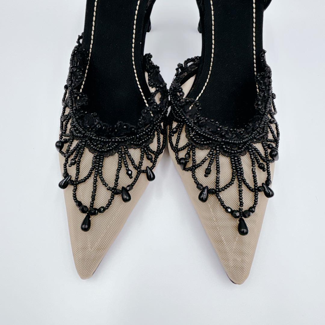 【美品】RENE CAOVILLA レネカオヴィラ ビジューハイヒール　パンプス