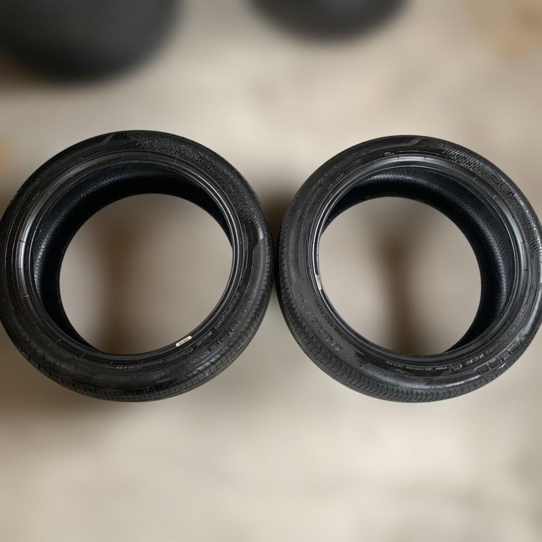 19インチタイヤ2本セット　ダンロップ　VEURO 245/45R19 中古品