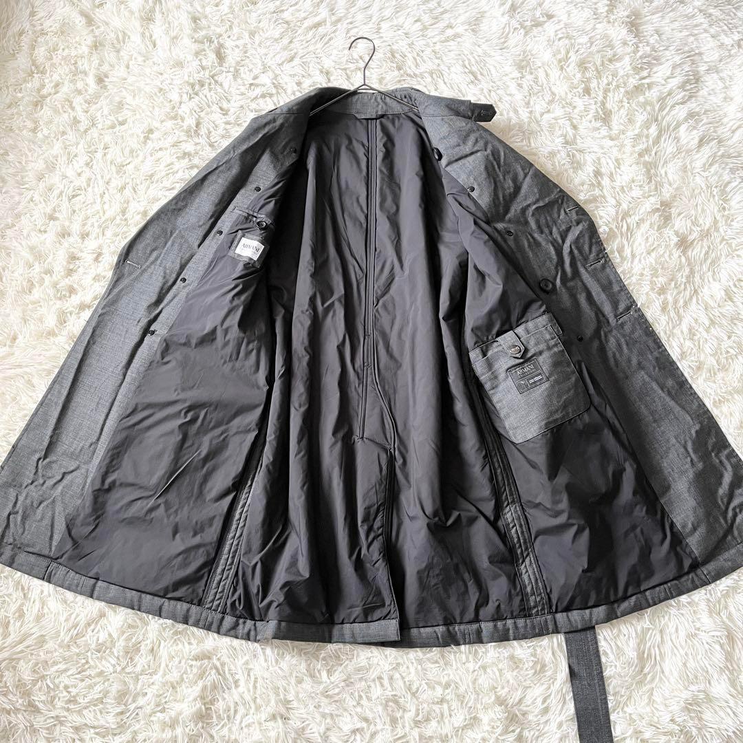 ARMANI アルマーニ メンズ トレンチコート ビジネス グレー