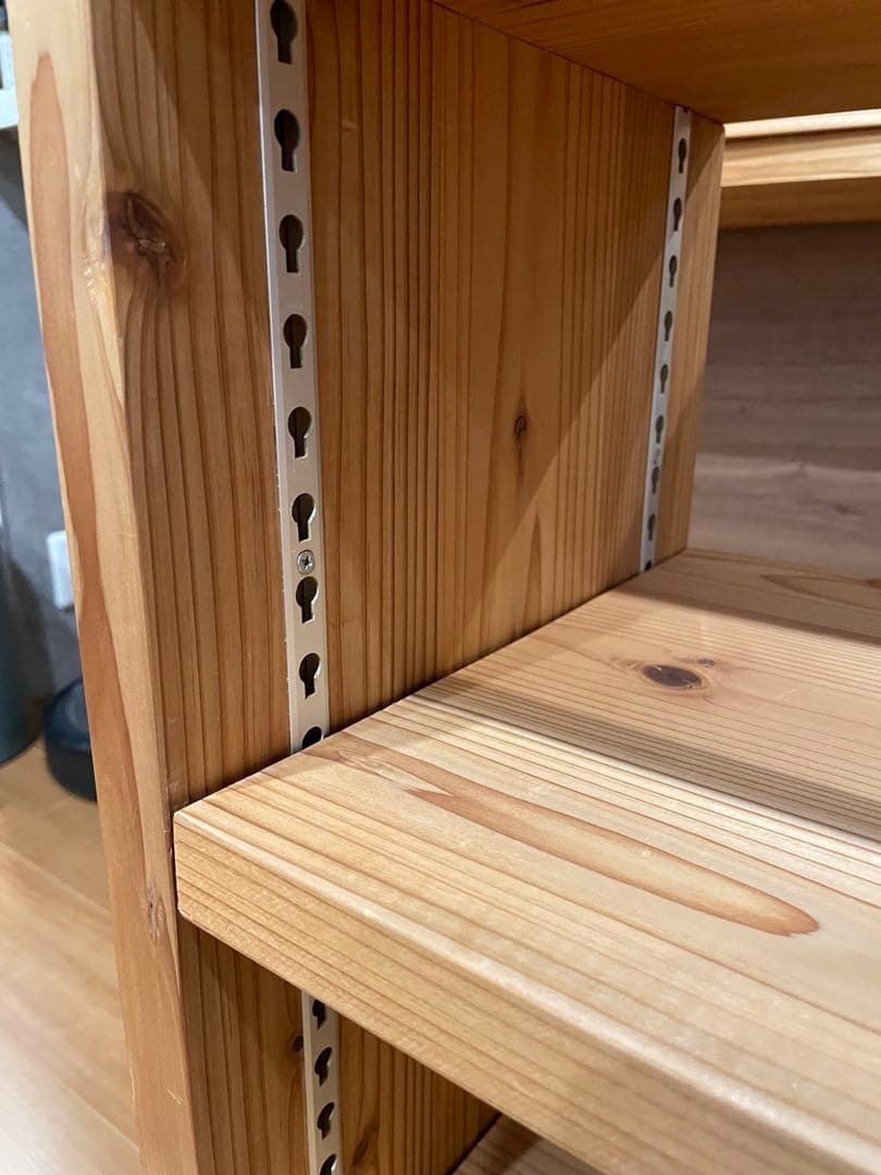 ウッドラック 可動式 木製棚 中古　天然木