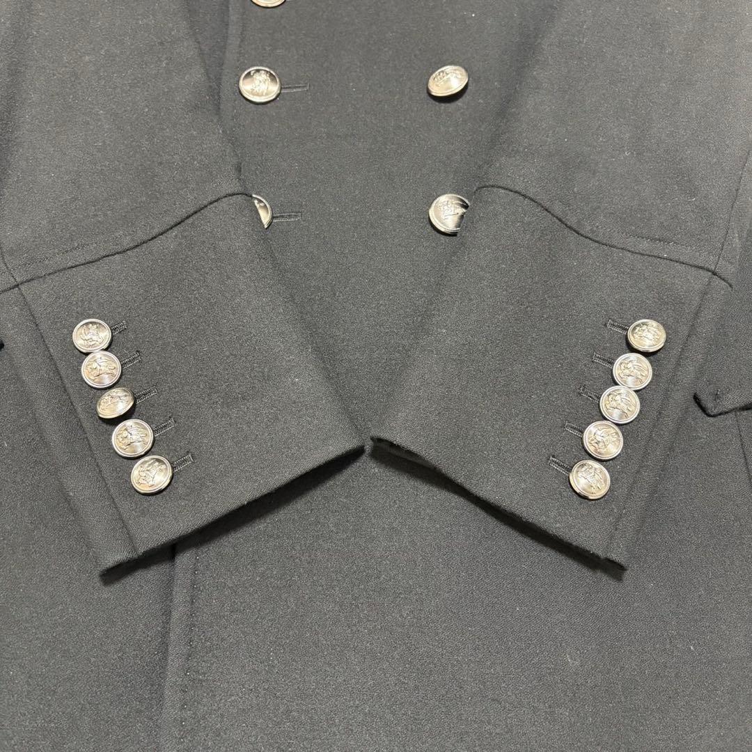 【美品】バーバリー ブラックレーベル ナポレオンコート 銀ボタン カシミヤ L