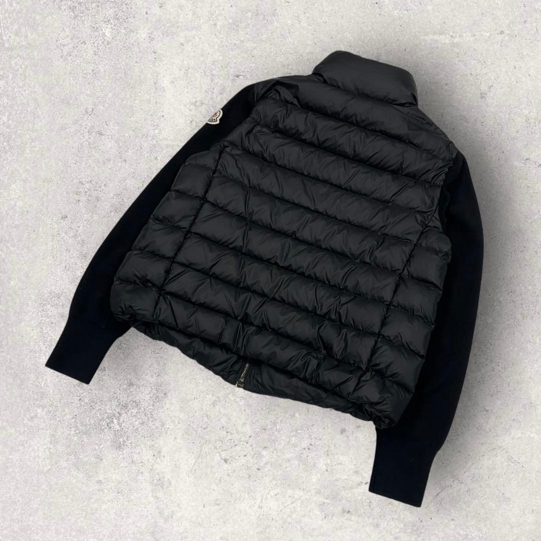 .12040【美品・QR鑑定済み】モンクレール　ニット × ダウンジャケット　黒